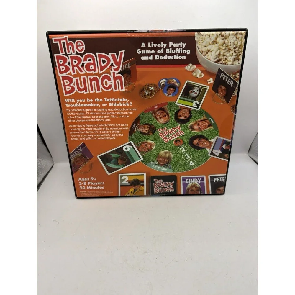 The Brady Bunch Party Game Hologram Box Top- Never Used- Box in great condition!